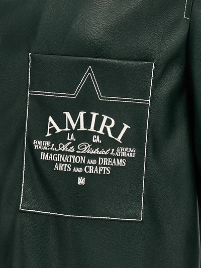 Shop Amiri Arts District Camp Shirt, Blouse Green