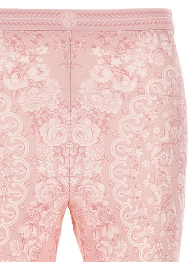 Shop Versace Barocco Leggings Pink