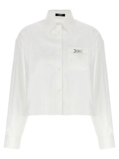 Shop Versace Broccato Shirt, Blouse White