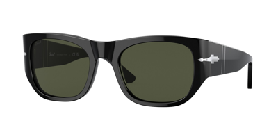 Shop Persol Green Rectangular Unisex Sunglasses Po3308s 95/31 54