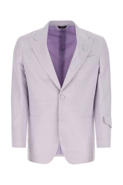 Shop Fendi Jackets And Vests In Purple