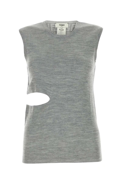Shop Fendi Shirts In Grey