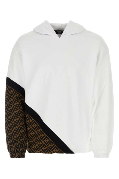 Shop Fendi Sweatshirts In White