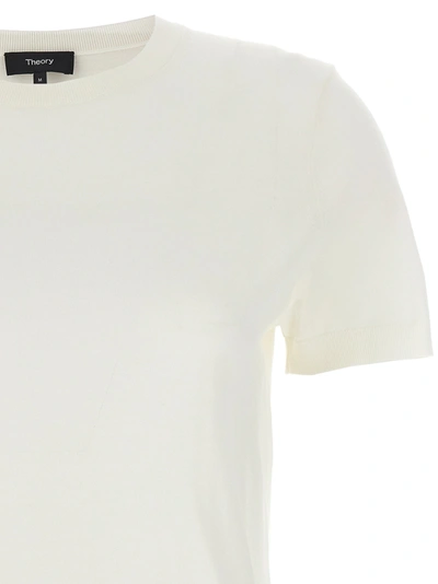 Theory Lightweight Crew Neck Ribbed Hem Top
