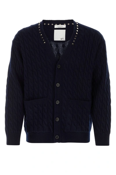 Shop Valentino Garavani Knitwear In Navy