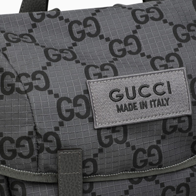 Shop Gucci Gg Rucksack Large Size Men In Gray