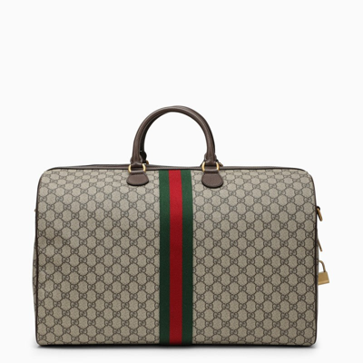 Shop Gucci Savoy Large Travel Bag Men In Cream