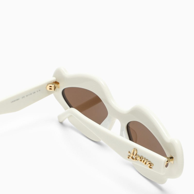 Shop Loewe White Acetate Sunglasses Women