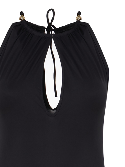 Shop Bottega Veneta Knot One-piece Swimsuit In Black