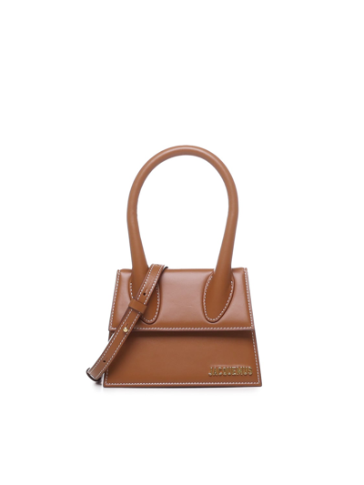 Shop Jacquemus Le Chiquito Moyen Bag In Light Brown 2
