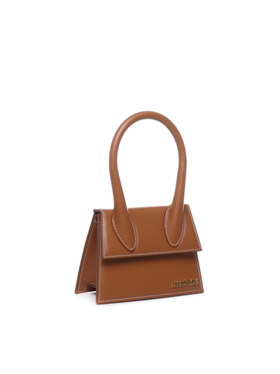 Shop Jacquemus Le Chiquito Moyen Bag In Light Brown 2