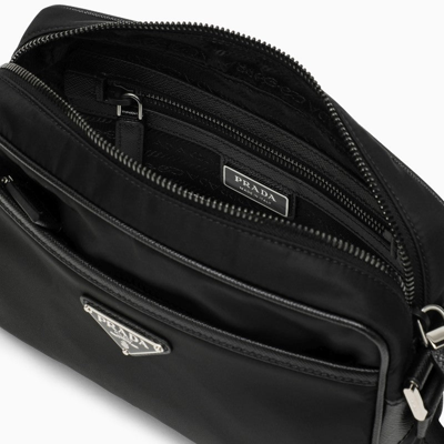 Shop Prada Black Re-nylon Shoulder Bag Men In Brown