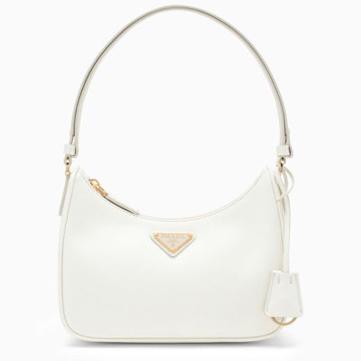 Shop Prada Re-edition White Mini Bag In Saffiano Women