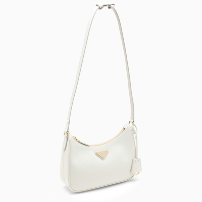 Shop Prada Re-edition White Mini Bag In Saffiano Women