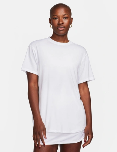 Nike One Relaxed Dri-fit Short-sleeve Top In White