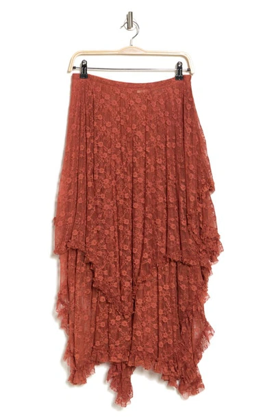 Shop Free People French Courtship Lace Half Slip In Copper