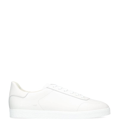 Shop Givenchy Leather Town Low-top Sneakers In White