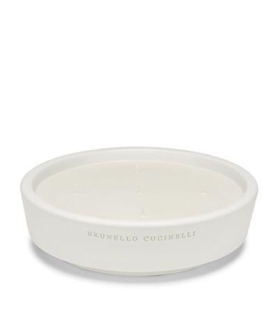 Shop Brunello Cucinelli Ebano Candle (7.5cm) In White