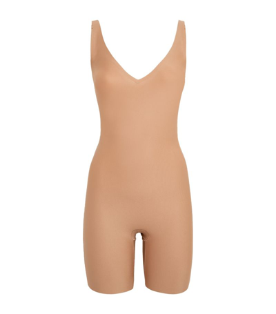 Shop Skims Body Mid-thigh Bodysuit In Brown