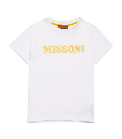 Shop Missoni Cotton Sequinned Logo T-shirt (4-14 Years) In Multi