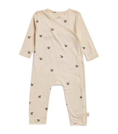 Shop Konges Sløjd Cherry Playsuit (6 Months) In White