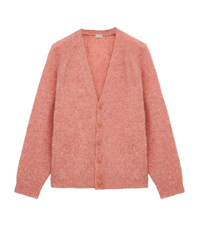 Shop Loewe Wool Cardigan In Pink
