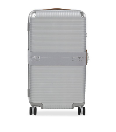 Shop Fpm Milano Bank Zip Deluxe Trunk On Wheels Suitcase (73cm) In Grey