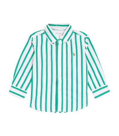 Shop Ralph Lauren Striped Oxford Shirt (6-24 Months) In Multi