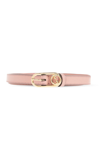 Shop Gucci Round Interlocking G Belt In Pink