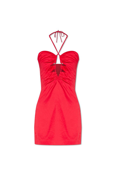 Shop Cult Gaia Laura Cut Out Detailed Mini Dress In Red