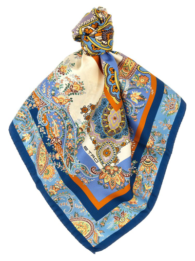 Shop Etro Pattern Printed Square Scarf In Multi