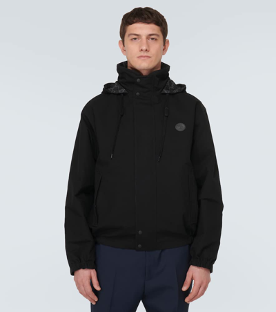 Shop Gucci Gg Reversible Ripstop Jacket In Grey