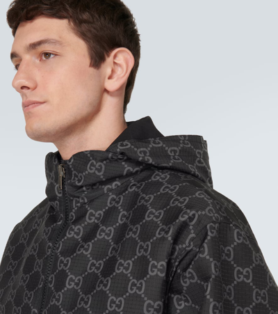 Gucci Reversible Gg Ripstop Jacket In Grey
