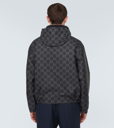 Gucci Reversible Gg Ripstop Jacket In Grey