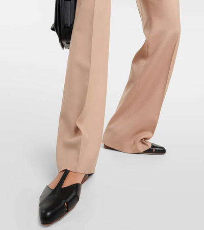 Gabriela Hearst Harlow T-strap Ballerina Flats In Black