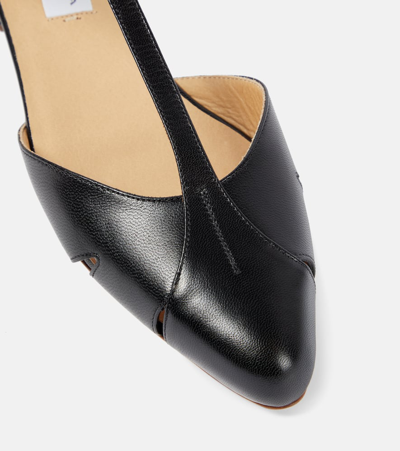 Shop Gabriela Hearst Harlow Leather Flats In Black