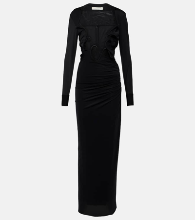 Shop Christopher Esber Venus Cutout Maxi Dress In Black