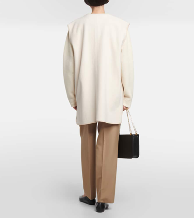 Shop Totême Wool-blend Felt Vest In White