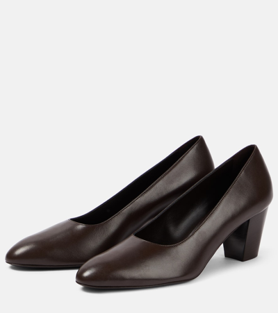 Shop The Row Luisa 35 Leather Pumps In Brown
