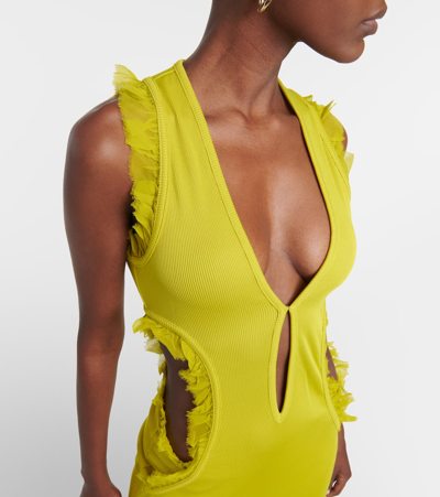 Christopher Esber Carina Cutout Midi Dress In Green