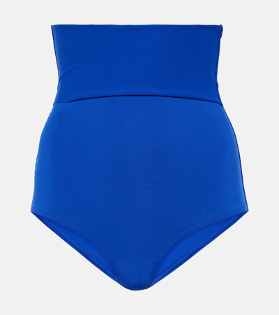 Shop Eres Gredin High-rise Bikini Bottoms In Blue