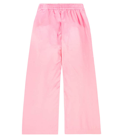 Shop Palm Angels Logo Wide-leg Track Pants In Pink