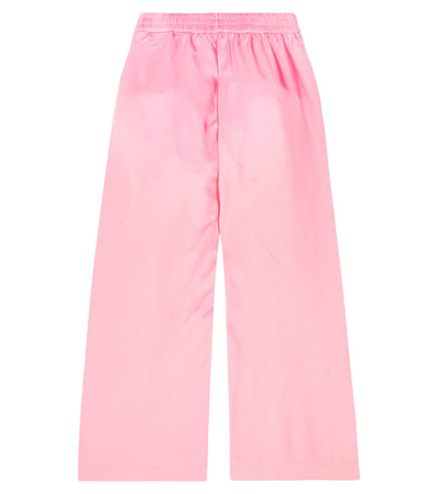 Palm Angels Logo Wide-leg Track Pants In Pink