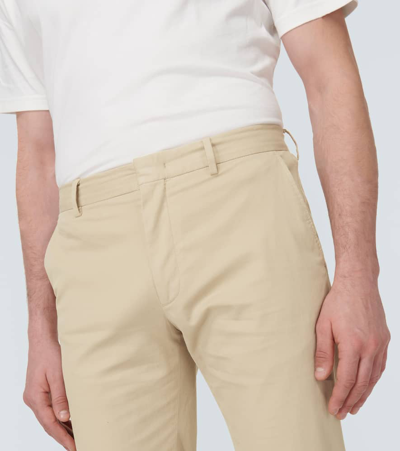 Zegna Cotton-blend Chinos In Beige