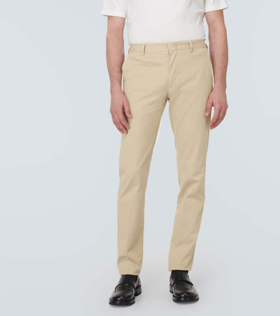 Zegna Cotton-blend Chinos In Beige