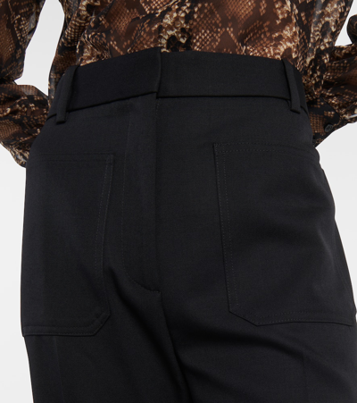 Nili Lotan Christophe Wide-leg Wool Trousers In Black