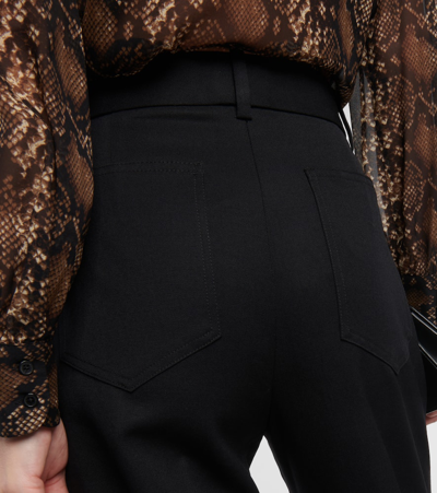 Nili Lotan Christophe Wide-leg Wool Trousers In Black