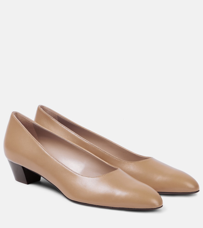 Shop The Row Luisa 35 Leather Pumps In Beige