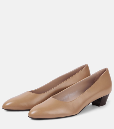 Shop The Row Luisa 35 Leather Pumps In Beige
