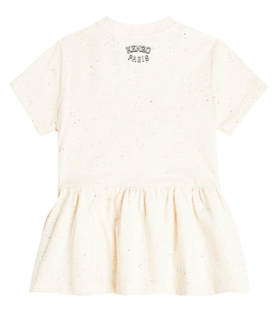 Shop Kenzo Baby Logo Cotton Dress In White
